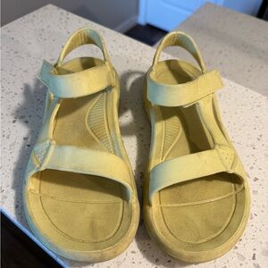 Teva Yellow Hook-and-Loop Kids Sandals